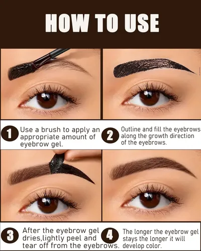 Gel Para Teñir Cejas Duatana 3 Colors Peel Off