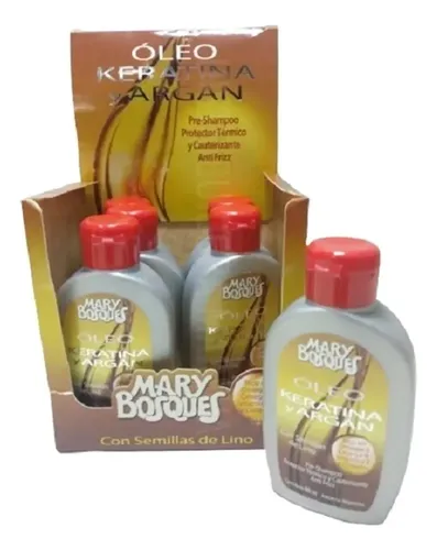 Oleo Anti Frizz Keratina Argan Mary Bosques Caja 6 Frascos