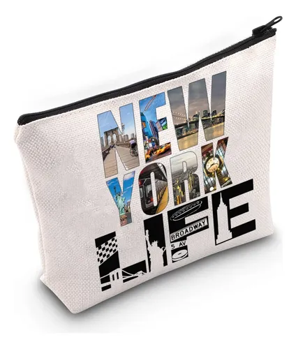 Bolso De Maquillaje Cosmético Wzmpa New York Life Para Mujer