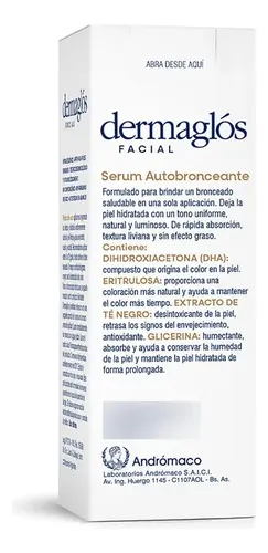 Sérum Facial Dermaglós Autobronceante X 25 Ml
