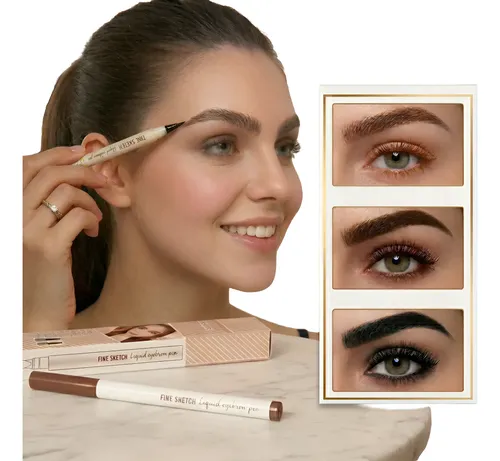 Delineador Cejastatto Microblanding Lapiz Fibra 4 Puntas X10