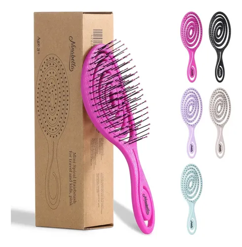 Cepillo Ninabella En Espiral For Desenredar El Cabello Húme