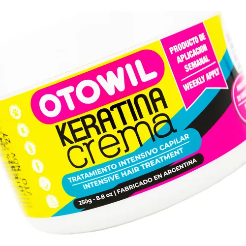 Otowil Keratina Crema Máscara Antifrizz Nutritiva X 250g