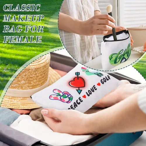 Bolsa De Maquillaje Eccliy Golf, Bolsa De Cosméticos De Lona