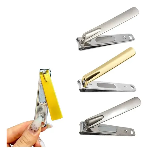 Alicate Corta Uñas Manicura Pedicuría C/lima Acero Inox Color Plateado