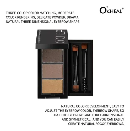 3color Eyebrow Powder Black Brown Lift Eyebrow Waterproof Co