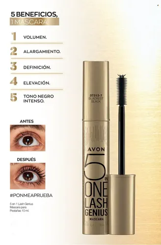 Avon Lash Genius 5 In One Mascara Para Pestañas