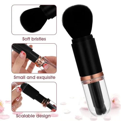 Set De Brochas De Maquillaje Retráctiles 4 En 1, Portátil, M
