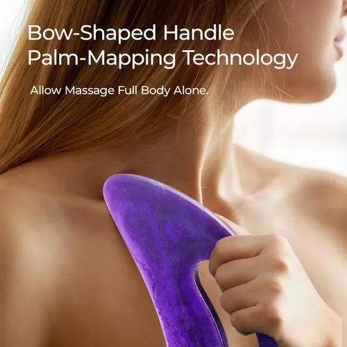 Set 4 Herramientas Gua Sha Scienlodic Resina Morado