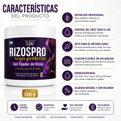 Gel Fijador Rulos Rizos Pro Método Curly Ontrol Friz Arlex