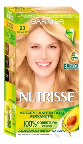 Tintura Nutrisse Permanente Tono 93 Margarita con Cobertura de Canas