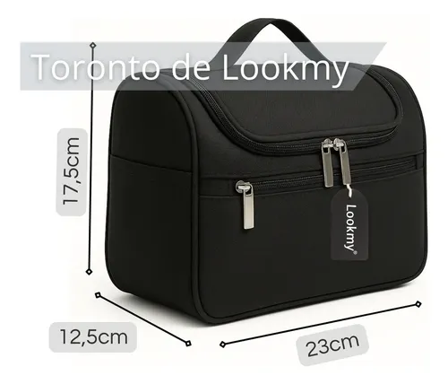 Neceser De Colgar Con Percha Negro Lookmy | Organizador De Cosméticos Y Maquillaje Para Viaje |