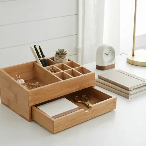 Organizador Bambu Ideal Maquillaje Escritorio