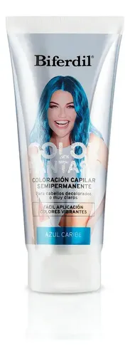 Coloracion Semipermanente Biferdil Color Fantasy Azul Caribe