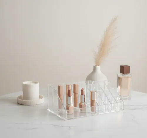 Organizador Acrílico 16 Compartimientos Maquillaje Brochas