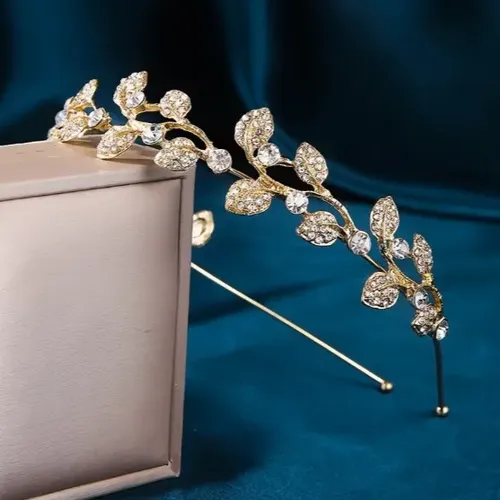Diadema De Aleación Con Hoja Para Mujer