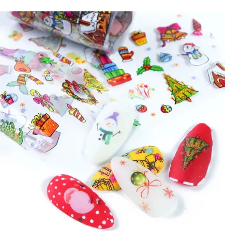10 Rollos De Pegatinas Navideñas For Uñas, Árbol De !