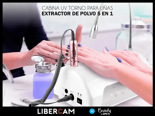 Cabina Uv Para Uñas Extractor Luz Led 5 En 1 BEAUTY BY SPICA S-250 Color Blanco