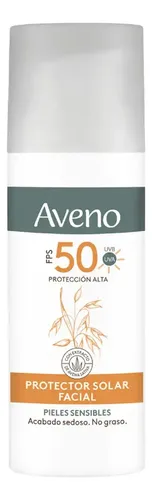 Aveno Protector Solar Gel Facial Fps 50 Piel Sensible X 50g