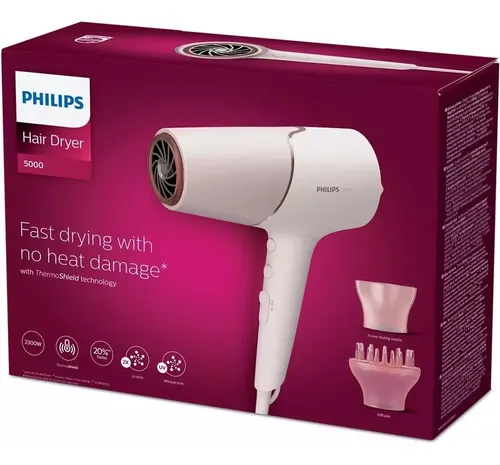Secador De Pelo Philips 5000 Series Bhd530 Melocotón Perla