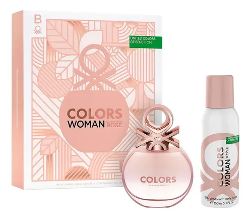 Perfume Mujer Benetton Colors Rose Edt 80ml + Deo Set