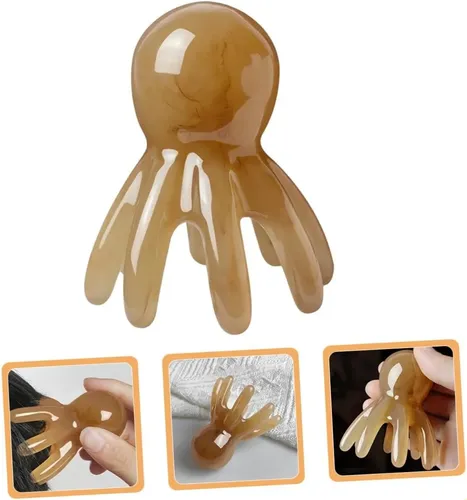 Masajeador De Cabelludo Con Diseño De Pulpo De Resina 1