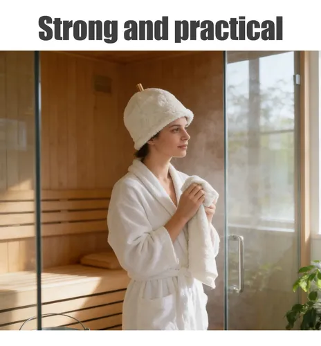 Gorro De Sauna Para Spa, Baño De Vapor Con Trabilla, Unisex