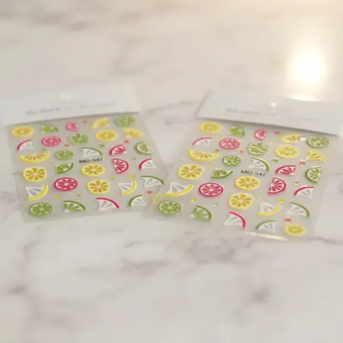 2 X Stickers Para Uñas Frutas 5d City Girl Frutas