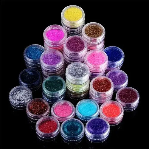 5 Mini Glitter Purpurina Todos Los Colores Uñas Ojos Rostro