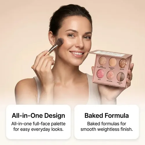 Paleta De Maquillaje Multifuncional Todo En Uno, Fórmula ..