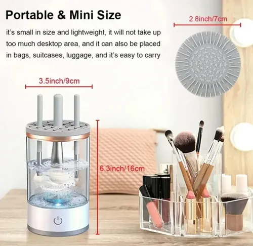 Limpiador De Brochas De Maquillaje Usb Electrico Limpieza