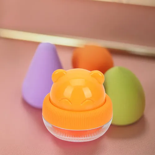 Esponja De Maquillaje Con Forma De Oso, Forma De Oso, Caja D