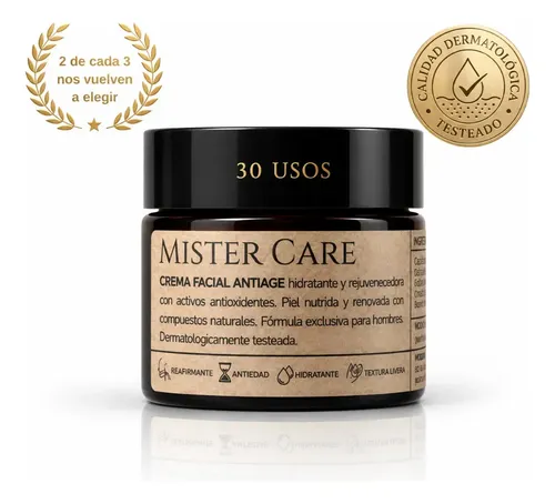 Crema Facial Anti Age Masculina Mister Care Todo Tipo De Piel Día/noche