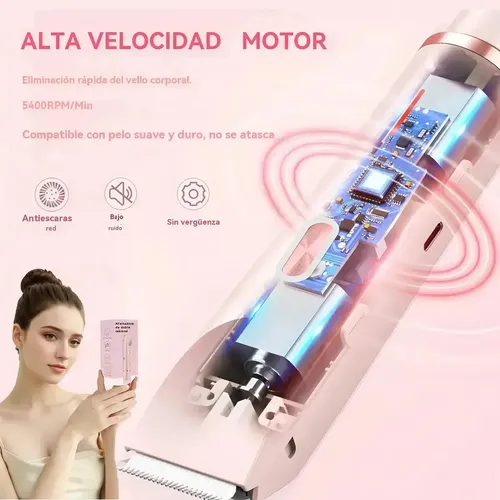 Maquinilla De Afeitar Y Depiladora Eléctrica 2 En 1 Para Muj