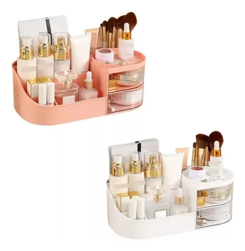 Organizador Porta Cosmeticos Plastico Crema Divisiones Color