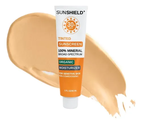 Crema Facial Tintada Orgánica 3 Honey Por Ginger Armor Spf