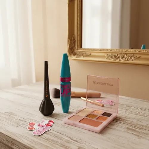 Kit De Maquillaje Delineador, Máscara De Pestañas Y Sombras