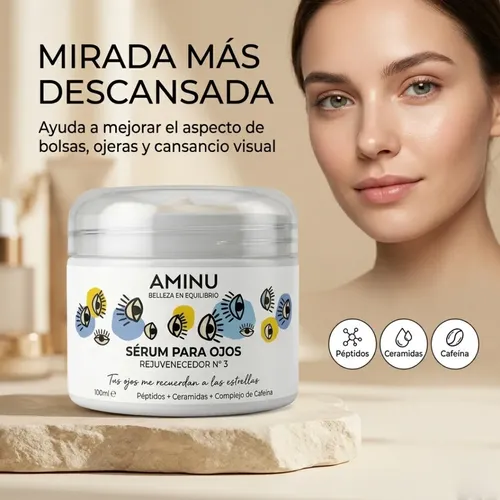 Contorno De Ojos Aminu Antiojeras Bolsas Cansancio 100ml 2×1