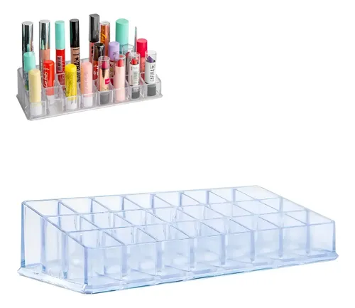 Organizador Maquillaje Acrilico Cosmeticos Labiales 24 Div
