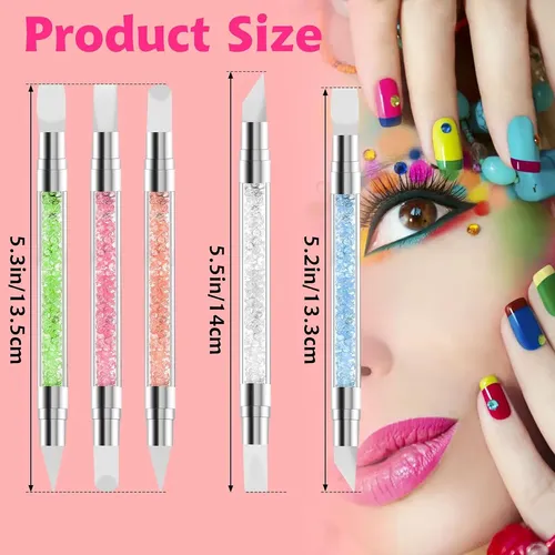 Set 5 Herramientas Silicona Uñas Colores Nail Art