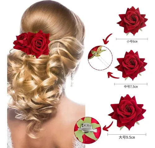 Zg 4 Pinzas De Pelo Con Forma De Flor