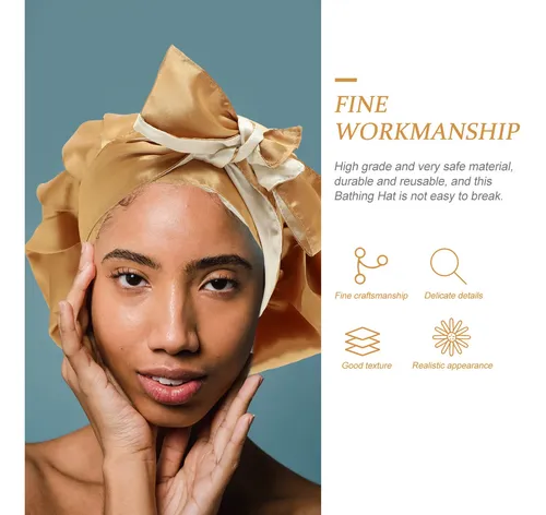 Gorro De Ducha De Doble Capa Para Mujer, Gorro De Baño Para  Gold