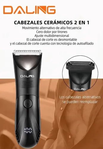 Máquina Corta Pelo y Barba Recargable Inalámbrica con Pantalla LED de Importadora Uli