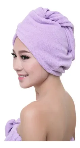 4 Toallas De Microfibra Para Secar Cabello Gorro De Ducha