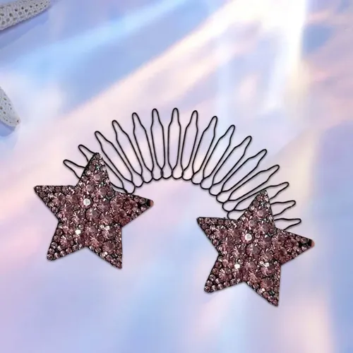 Herramienta De Peinado Con Diamantes De Imitación Rosa