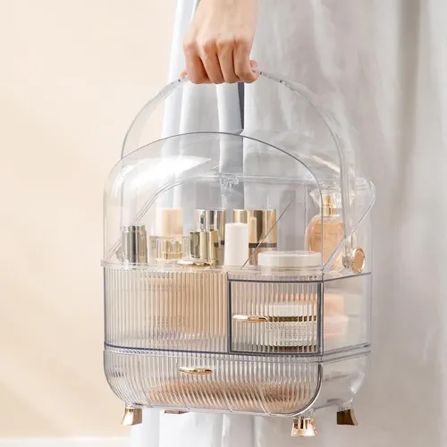 Porta Cosméticos Cápsula Organizador Maquillaje Luxury Transparente