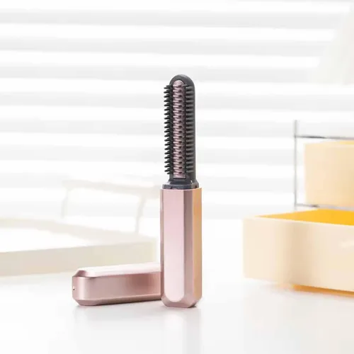 Cepillo De Viaje Small Bangs Para Cabello, Mujer, Rosa Dorad