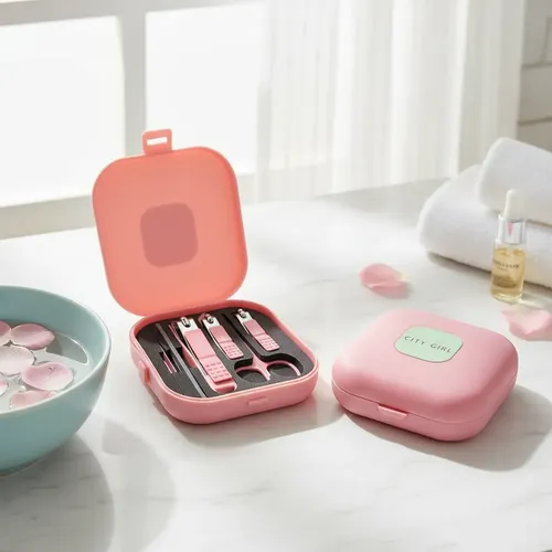 Set De Manicura Y Pedicura City Girl Portátil Con Estuche