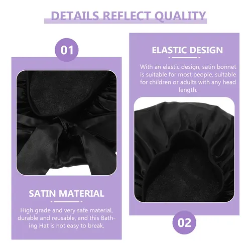 Gorro De Ducha Para Mujer Con Lazo, Gorro De Baño Elástico G