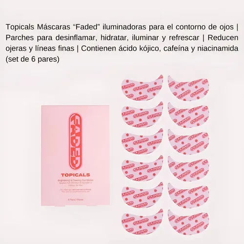 Parches Hidrogel Topicals Faded Para Ojeras Y Luminosidad Todo Tipo De Piel